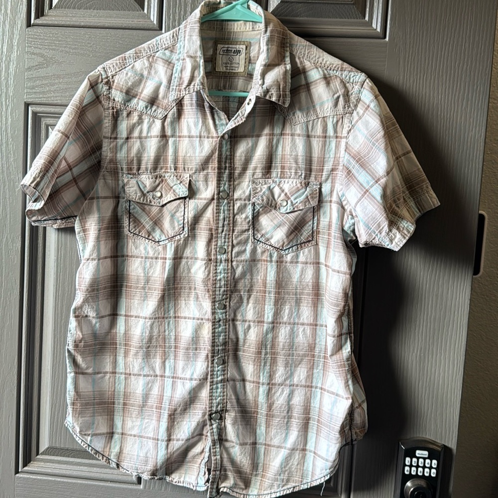 Urban Pipeline Pearl UP Snap Button Up Shirt men’s size L